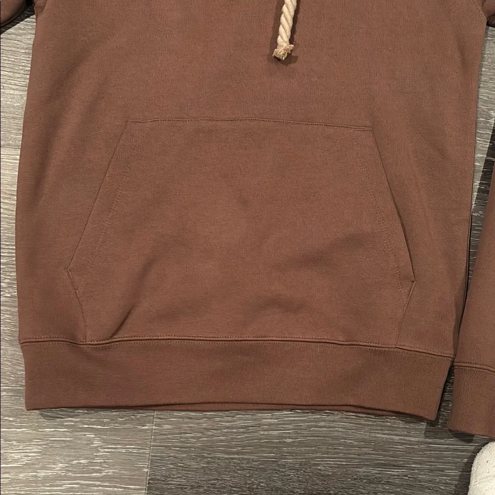 SYNA Brown Hoodie with Yellow Accents